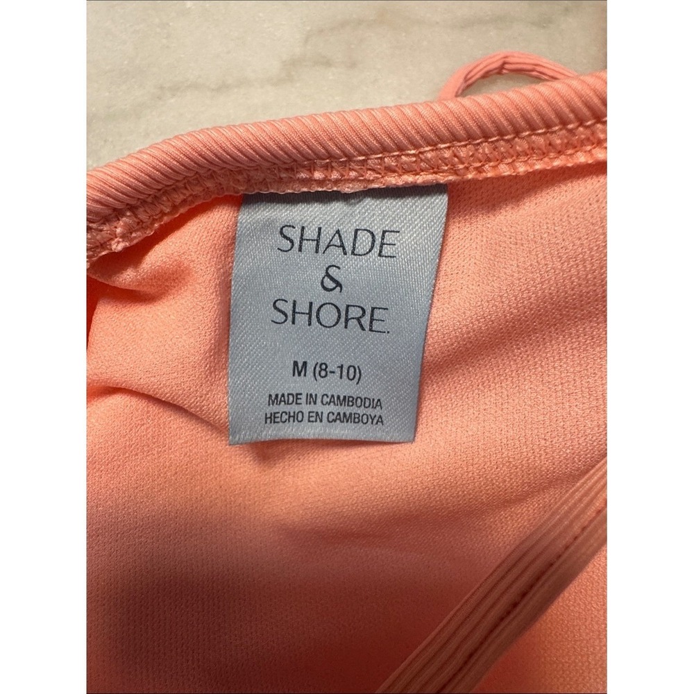 Shade‎ & Shore Coral Pink One-Piece Swimsuit with Side Ties - Picture 2 of 4